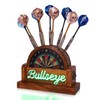 CoolGift Mart Light Up Dart Stand, Wooden Dart Holder with