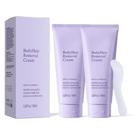 2PCS Crema Depilatoria para Mujeres y Hombres, Crema para Depilar para Vello No Deseado, Suave Gel Depilatorio, Sedosa de Efecto Duradero, para Axila/Pierna/Bikini, Todo Tipo de Piel, 100ml*2