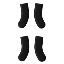 Rubber Silicon Push On Type Nose Pads Buds for Glasses Sunglasses Frames Reading Eye Wear HNP132 (Black - 2 Pairs)