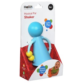 Halilit Music Pals Shaker – Colourful Baby Rattle Toy for Sensory & Musical Exploration | Easy Grip for Little Hands | BPA-Free & Child-Safe | Suitable from 3 Months+ | Colours May Vary