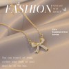 Ticome Bow Necklace,Light Luxury Niche Design Collarbone Chain Female,Sparkling Diamond
