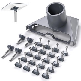 Gen 3 Pipe Adapter, Gen 3 Mount with 20pcs Cable Clips, Pole Mount Gen 3 for 1.25 to 2.0 Inch Diameter Pipe, Compatible Gen3 V3 Standard Dish