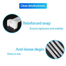 COMRUN 1000pcs 4Inch White Cable Tie,Nylon Zip Ties,Industrial Grade,40 Pounds Tensile Strength,UV Resistant,Heavy Duty,for Home,Garden Trellis,Office,Garage and Workshop