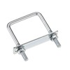sourcing map Pack of 4 M8 square U-bolts, square U-bolts,