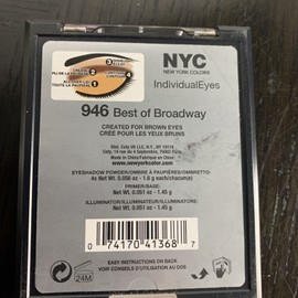 NYC Individual Eyes Brown Eyes Best Of Broadway 946 Shadows Limited Edition