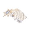 FOMIYES Hair Comb Snowflake and Rhinestones Alloy Insert Stylish Side