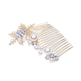 FOMIYES Hair Comb Snowflake and Rhinestones Alloy Insert Stylish Side Comb for Ladies Add Glamour to Your Hair