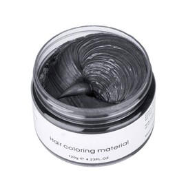 TEEROVA Hair Color Wax, Instant Hair Dye Wax Temporary Hairstyle Cream Mud 4.23 oz Hair Pomades Natural Hairstyle Wax for Men and Women (Black)