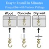 Evsteluo 4 Sets S-Shaped Heavy Duty Ceiling Hook,for Wood, Concrete