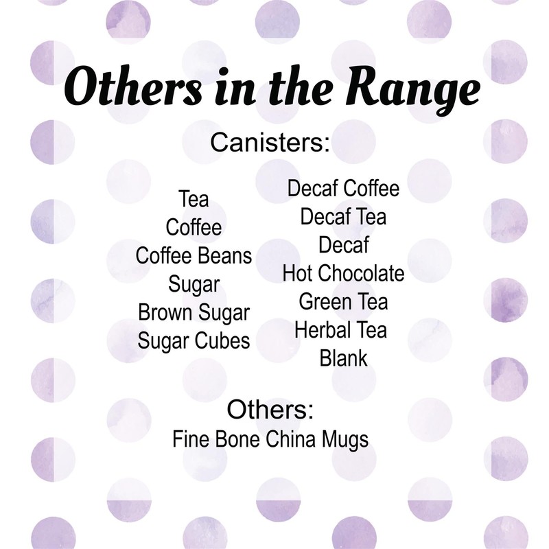 Lilac Purple Polka Dots Herbal Tea Storage Canister - Spotty