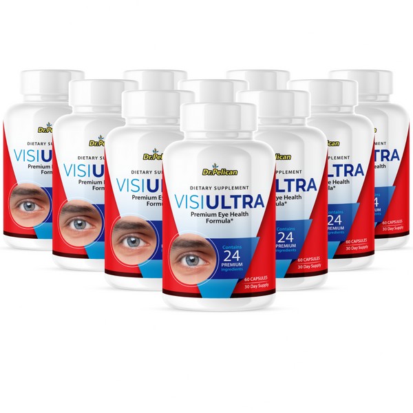 Pelican Vitamins Visiultra- Eye Support- 10 Bottles- 600 Capsules