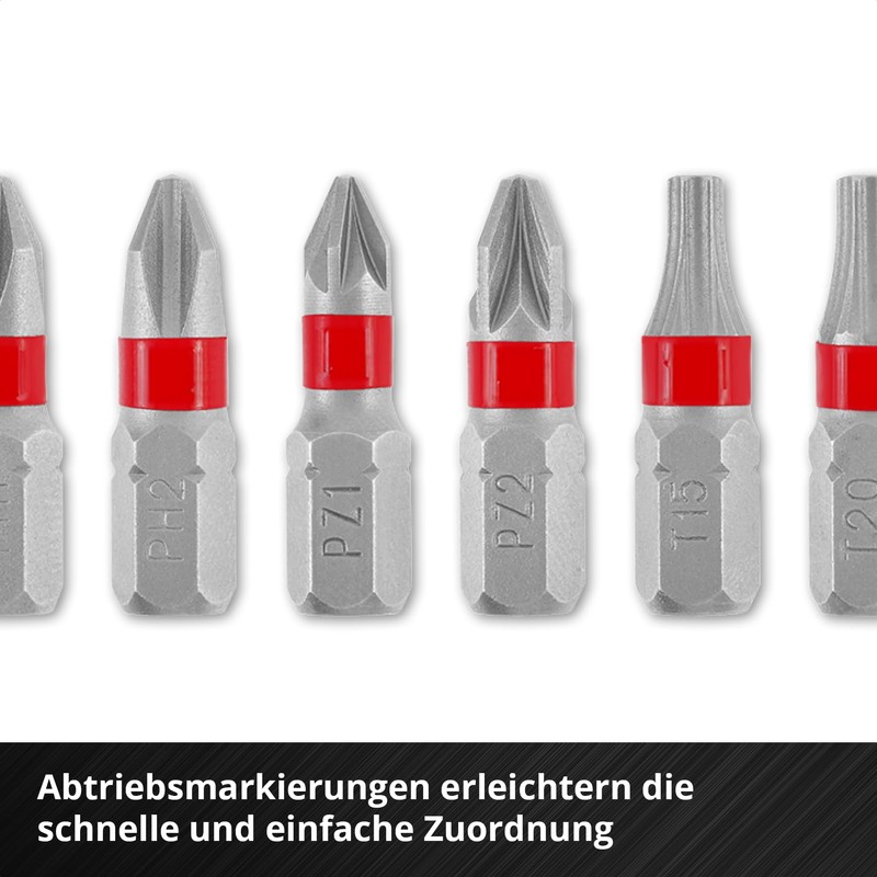 Einhell Bit Set 11 Pieces (25 mm Bits PH/PZ/T/H, Sandblasted