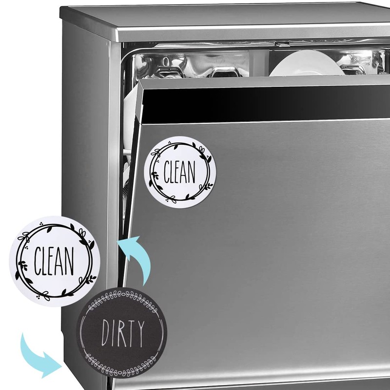 Dishwasher Magnet Clean Dirty Sign Double Sided Strong Kitchen Flip