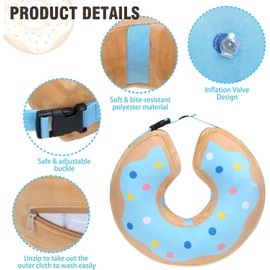 Inflatable Recovery Cone Collar, Small Size Dogs and Cats for After Surgery, Pet Inflatable Neck Donut Collar Soft Protective Recovery Cone