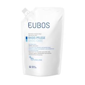 Eubos Skin balm F refill bag, 400 ml, rich body lotion, for dry and very dry skin, skin compatibility dermatologically tested, dye-free