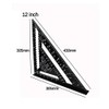 TOOLSTAR Triangle Ruler 12 Inch Aluminum Alloy Triangle Ruler Protractor