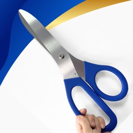 16 Inch Blue Ribbon Cutting Scissors - Giant Ceremonial Shears for Grand Opening Events Large Decorative Tool for Business Celebrations Professional Sharp Blades for Smooth Precise Cuts