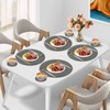 Homcomodar Round Table Place Mats Set of 6 Heat Resistant