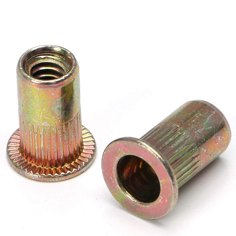 100pcs Carbon Steel Metric M5 Rivet Nuts Threaded Rivet Insert
