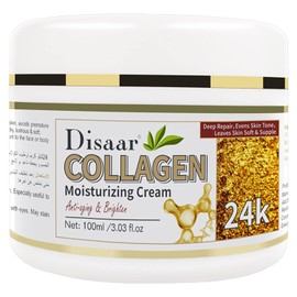 DISAAR Beauty Collagen Moisturizing Cream Anti-Aging Anti-Wrinkle Hydrates Repair Skin 100ml/3.03fl.oz (24K Gold)