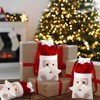 SATINIOR 12 Pcs Plush Santa Drawstring Bags for Christmas 4"