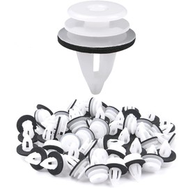 50 Auto Body Fastener,Universal Car Rivet Clip Kit,Auto Bumper Fasteners Rivet Interior Trim Panel Retainers,Compatible with Car Boots,Interior Doors Car Trim Clips Car Door Clips,Bumper Fastener Clip
