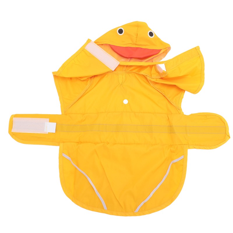 Dog Raincoat Waterproof Transparent PVC Brim Adjustable Hooded Dog Rain