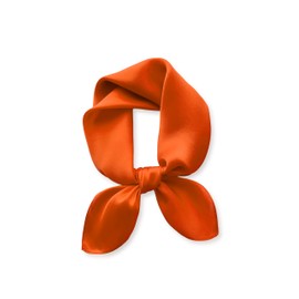 MEISEE 100% Pure Mulberry Silk Scarf 26"x26"(in) Square Scarf Head Neck Headscarf for Women with Gift Packed-orange