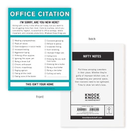 Knock Knock Office Citation Nifty Note, Checklist Memo Pad, 4 x 5.25-inches