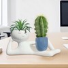 JEAMZHU Lazy Guy Planter,Funny Plant Pots with Planter with Drainage