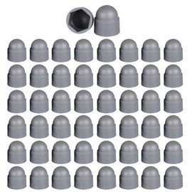 50 Pcs Hex Nut Cover, Gray M8 Bolt Dome Caps Covers, Plastic Dome Bolt Nut Protection Caps Cover for Bolts,Hex Hexagon Screws