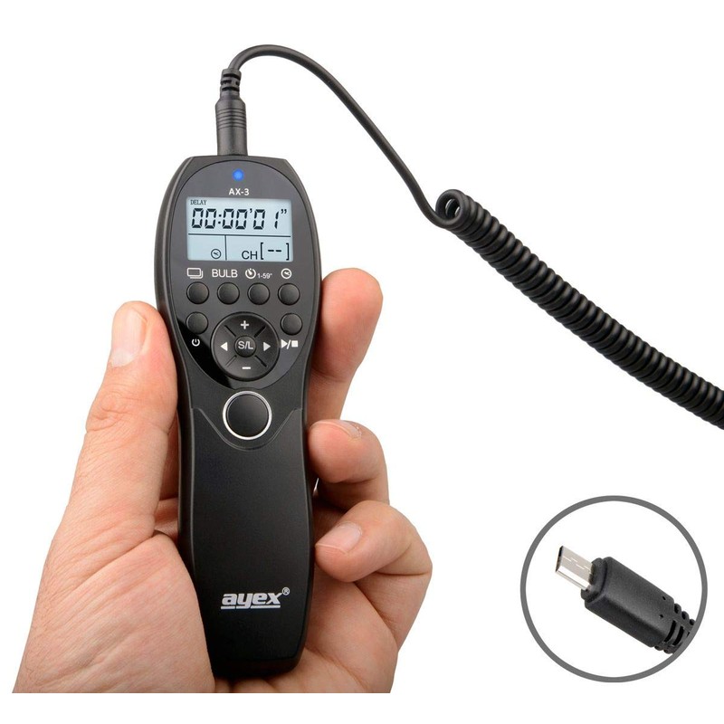 ayex Timer Remote Shutter Release AX-3 Compatible with Sony S2