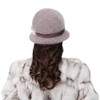 IBLUELOVER Women Felt Bowler Hat Roll-up Church Cloche Hat Floral