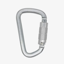 Auto Locking Carabiner 30KN=6500lbs Heavy Duty Large Clip Climbing Carabiner Twist Lock Carabiners for Rock Climbing, Camping, Gym,Rescue (CE Rated,D Shape),Silver