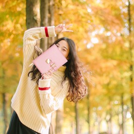 Hioph Secret Diary with Lock, Heart Shaped Lock Diary with Key, PU Leather Cover Secret Notebook Stationery Set with Heart Diamond Pen, Planner Organizers Journal for Girl Birthday Gift