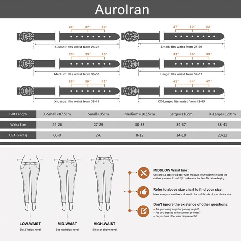Aurolran Men&Womens Leather Dress Belt Business Automatic Buckle Belt Color-Black