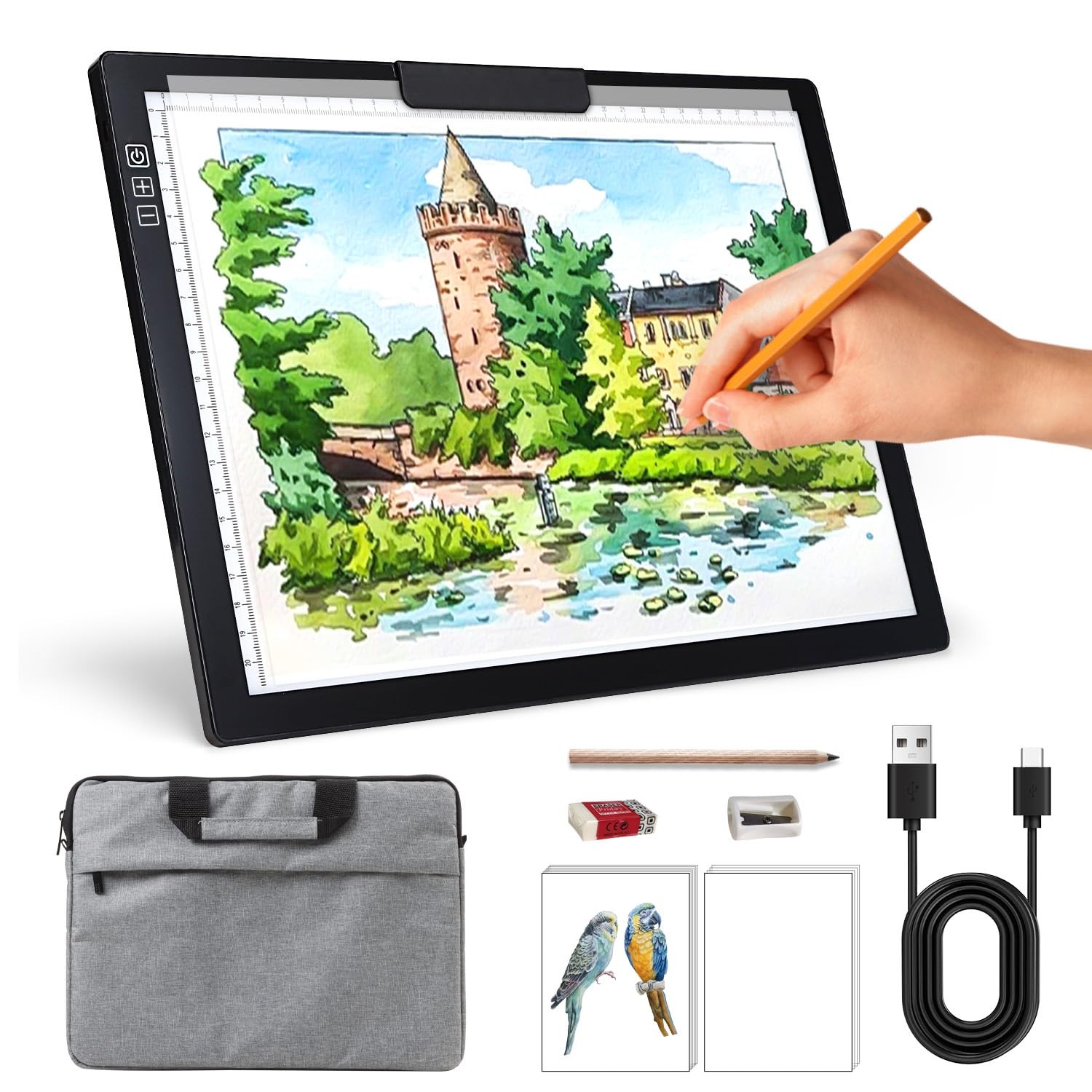 Rechargeable A4 Light Box with Padded Case,led Light pad with Built-in ...