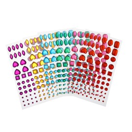 OHPHCALL DIY Jewelry Stickers 6 Pack Acrylic Rhinestone Crystal Stickers for Craft Decor