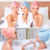 XIUDOU Toalla Gorro Microfibra Kawaii Secado Rapido Cabello Turbant