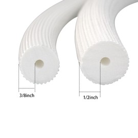 VEVEVA 33FT Copper Tubing Mini Split Line Set 1/2" OD Single Tube with Nuts,3/8" White Insulation Kit Pipe Round Metal for Air Condition,HVAC Heating System, Refrigeration,Industry, DIY