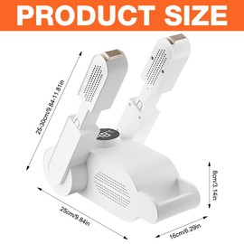 Schuhtrockner Elektrisch, Afenau Shoe Dryer mit Timer, UV-Licht Schuhtrockner Antibakteriell, 360°-Heißluft Schuh Trockner für Winter Regenstiefel Fussballschuhe,Skischuhe, Handschuhe und Socken