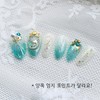 Peridot Shimmer Princess Handmade Nail Tips - Almond / 페리도트
