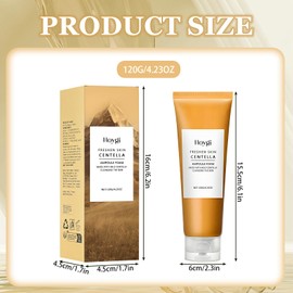 Centella Cleanser with Hyaluronic Acid, Madagascar Centella Cleansing Foam, Mild Daily Facial Cleanser, Centella Pore Minimising Facial Cleansing for Make Up, Dirt