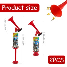 2PCS Handheld Air Pressure Horn, Air Horn, Airhorn Loud Noise Maker In Various Activities, Hand Klaxon Suitable For Car Marine Boats Sports Events Camping Universal