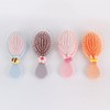 Small Cute Macaron Mini Portable Hair Light Brush Flower Purple 3ea