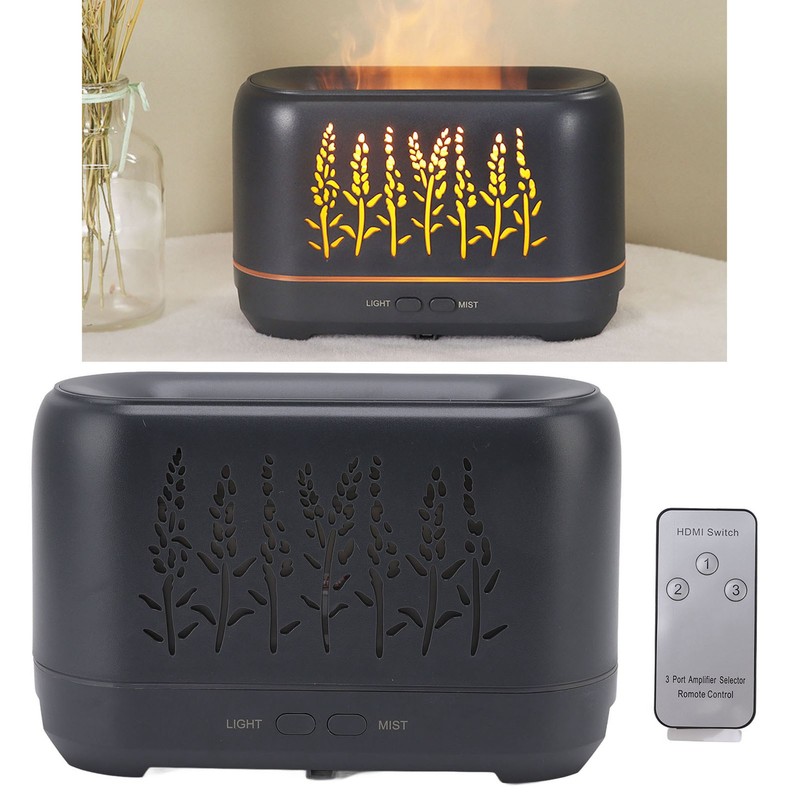 200ml Essential Oil Diffuser Hollow Out Quiet Diffuser with Flame