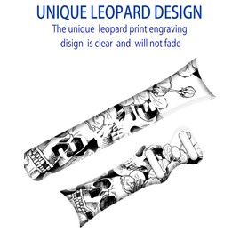 OZLNKPJL Compatible with Pixel Watch 3 41mm,Pixel Watch 2/1 Band for Women Men,Soft Silicone Sport Adjustable Replacement Strap for Pixel Watch 3/2/1 Accessories,Cool Skull Flower