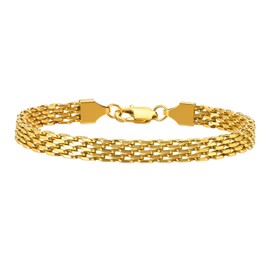 18K gold mesh bracelet for women's fashionable tennis bracelet with simple design and elegance, as a gift for women (18K Gold, 8.2inch)