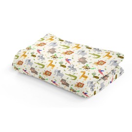 Ultrasoft Plush Fleece Baby and Children Blanket – Zoo Animals – XL 100x70cm, 525 g/sqm – Premium Quality Swaddle & Burp Blanket Made of Skin-Friendly Super Soft Fleece – Unbeatably Soft and Cozy