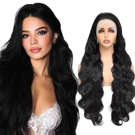 SHL 13 x 6 Lace Human Hair Wig #1B BB 28 Inch